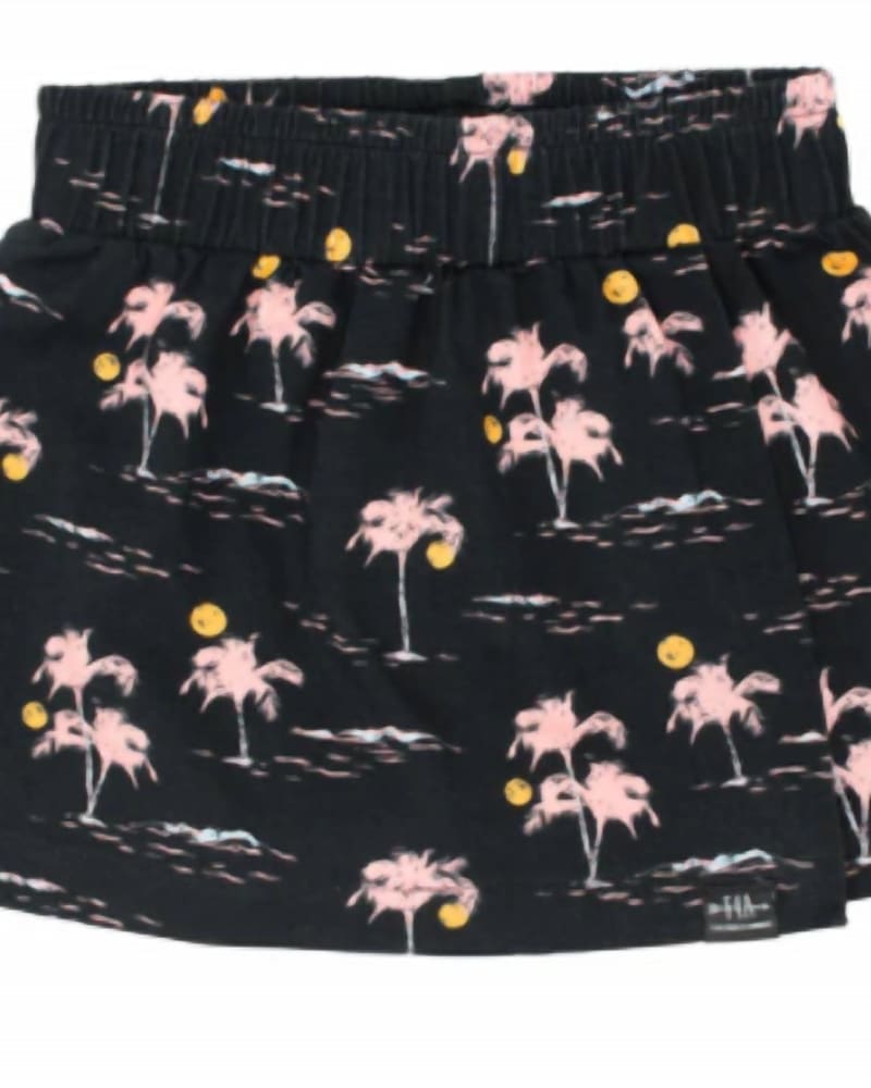Front of a model wearing a size 12 Maya Skort In Black in Black by feather 4 arrow. | dia_product_style_image_id:360329